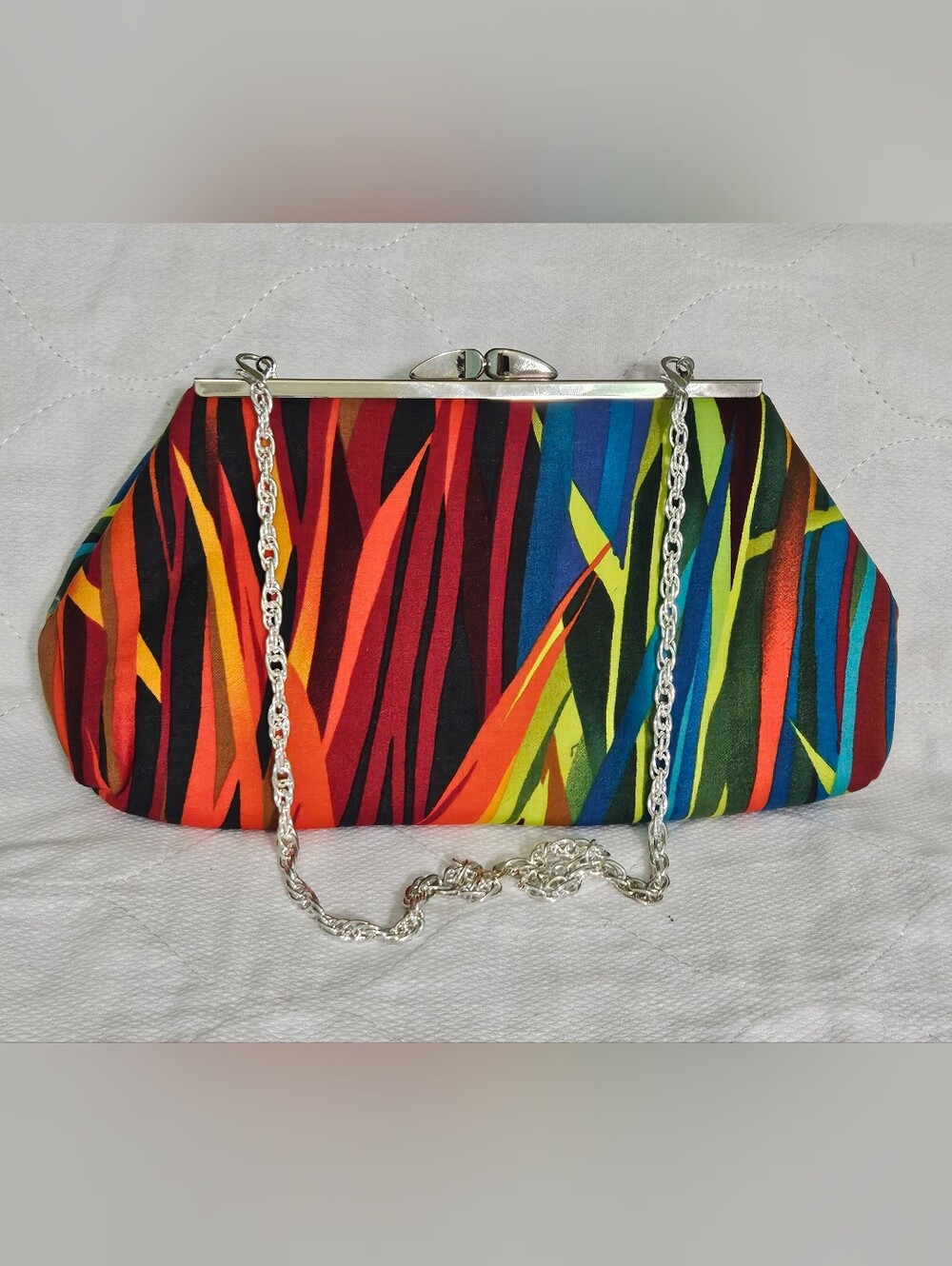 Abstract Colorful Frame Clutch New